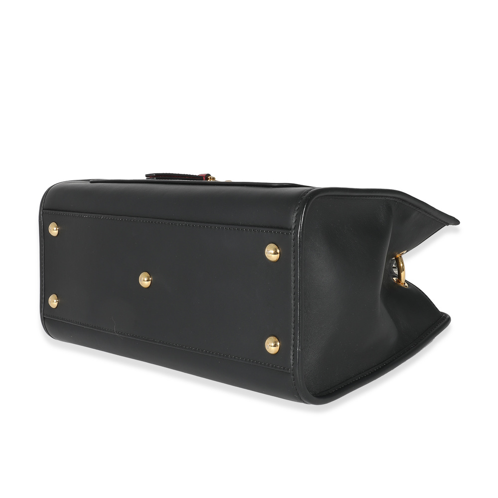 Fendi Black Zucca Embossed Leather Small Runaway Satchel - Picture 5 of 6
